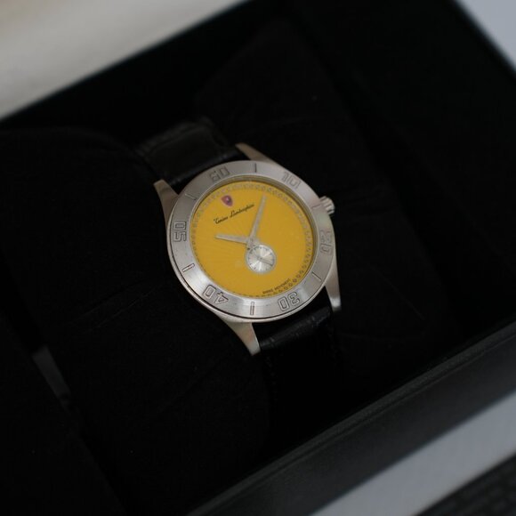 Lamborghini EN Models EN045L.103 Yellow Dial New With Box - Retails $1,000+ - Picture 3 of 7